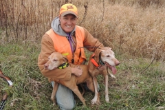 Mark hunting with Holly and Ruger