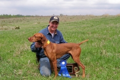 Ruger 1st at Hawkey vizsla club Thayer Iowa
